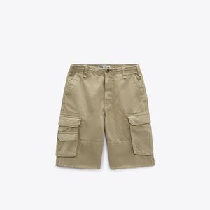 NWT Zara Long Cargo Shorts